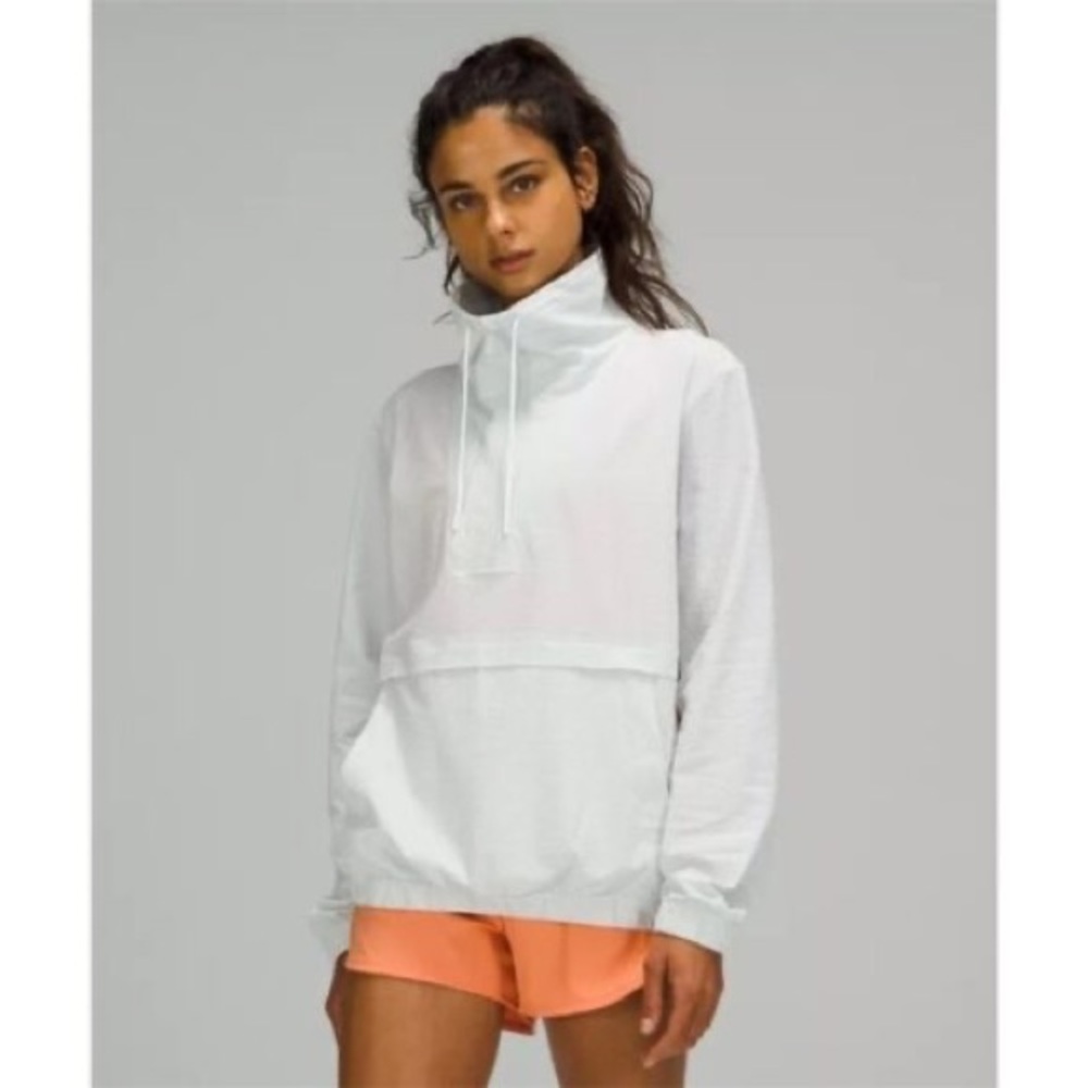 lululemon pack light pullover *light blue/almost white*